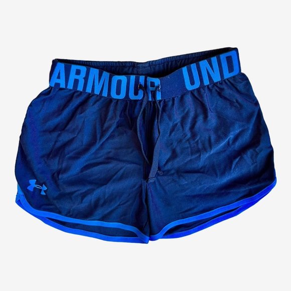 Under Armour Other - Under Armour Girls Athletic Shorts, 2.5" Inseam, Nave Blue with Light Blue, YMD